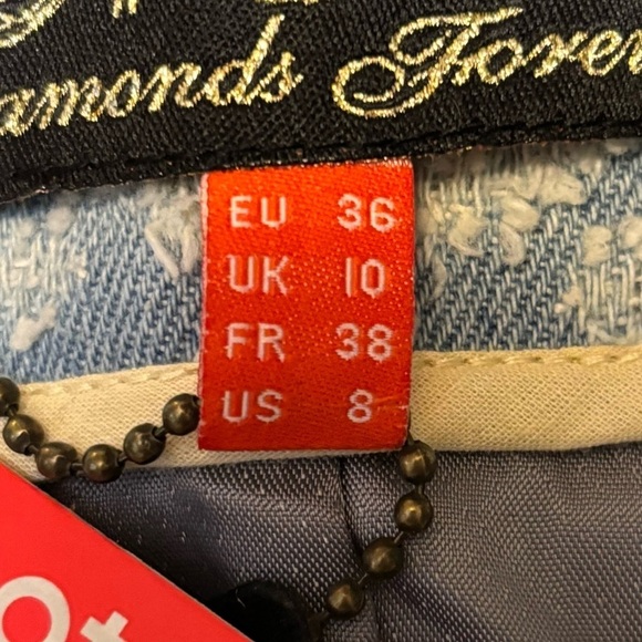 NWT NTS Sz 8 Tweed Houndstooth Lined Mini Skirt Pockets Blue Ivory Yellow - Picture 10 of 15